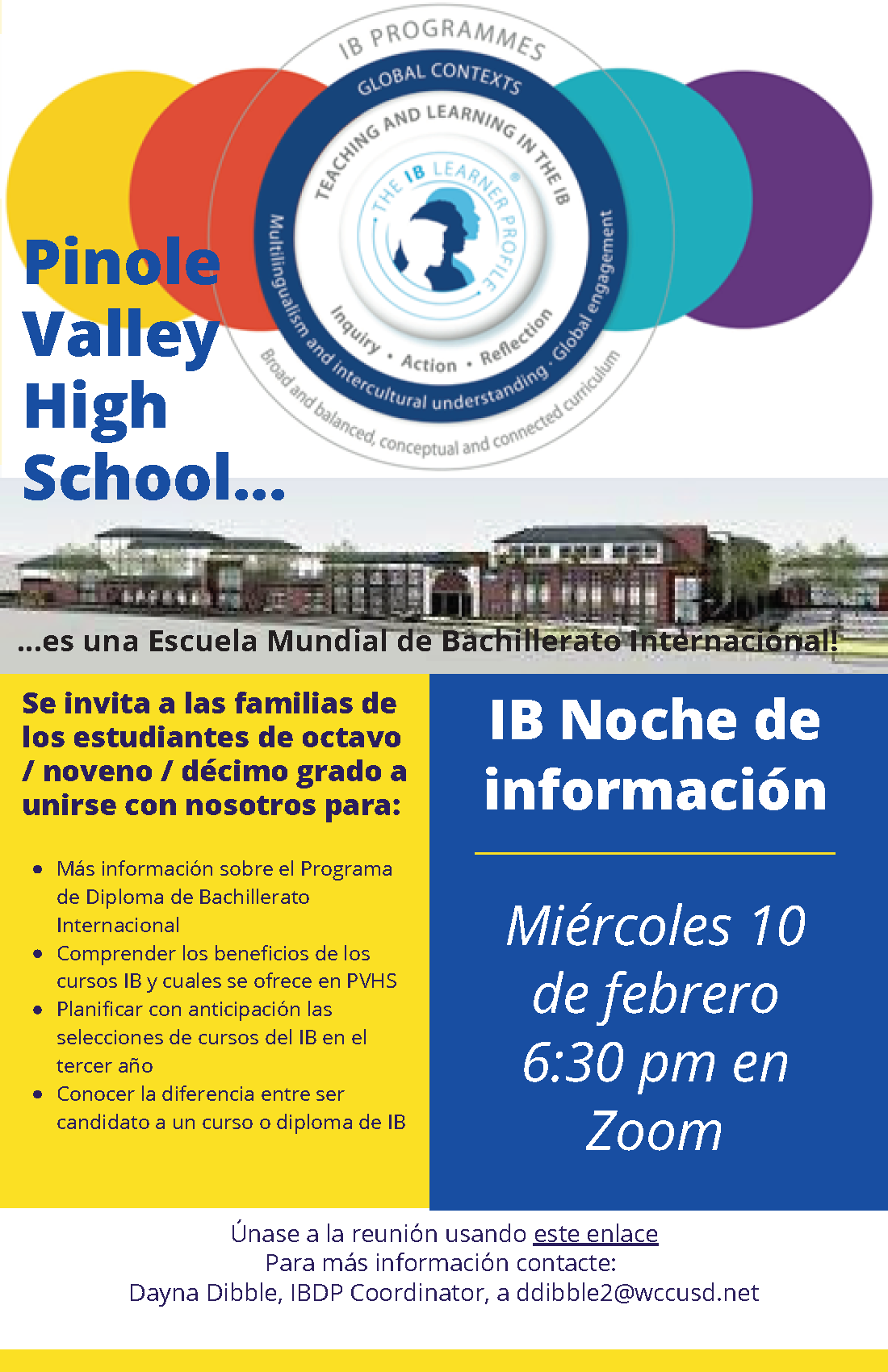 Pinole Valley IB Spanish Flyer 